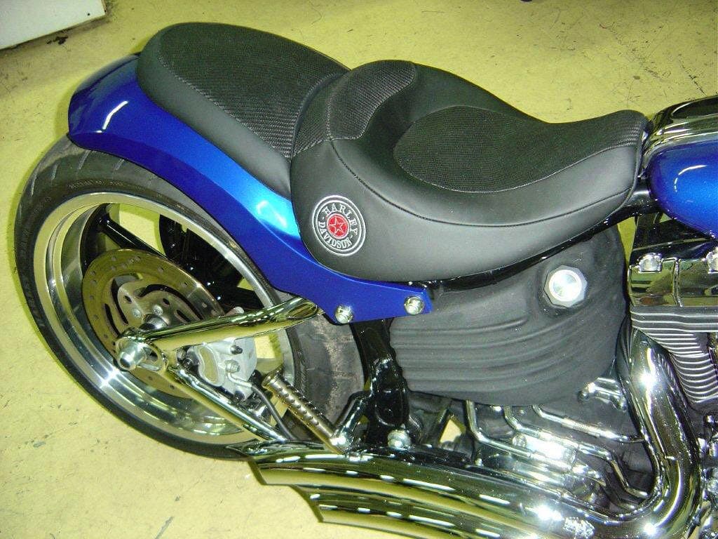 Selle Harley-Davidson sur-mesure — Moto & nautique, réalisation Dreta Sellerie
